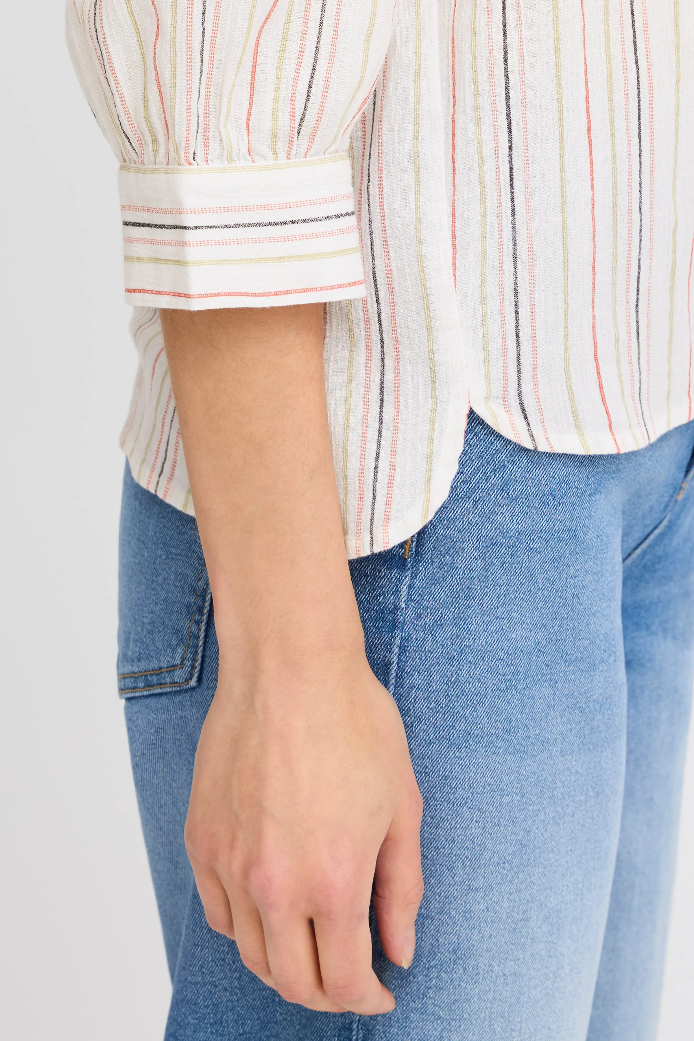 Nadi Long Sleeve Shirt | Teaberry Stripe