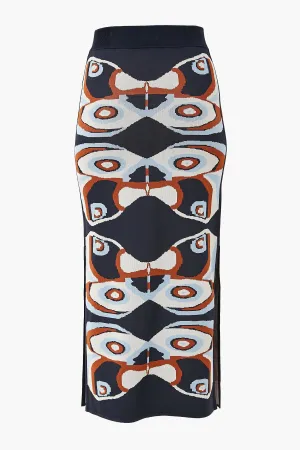 Navy Butterfly Nylah Skirt