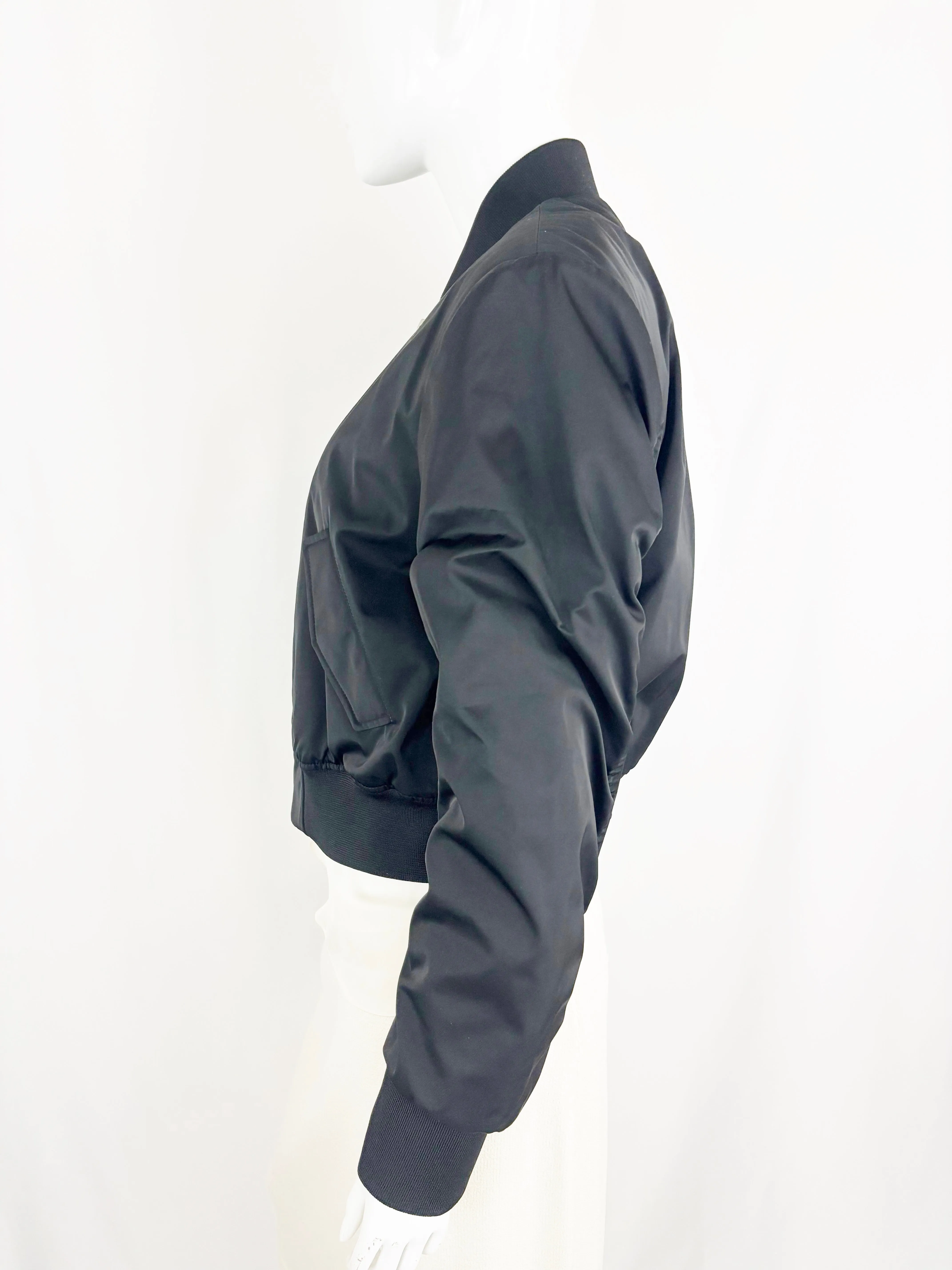 New Mango Satin Bomber Jacket Size M
