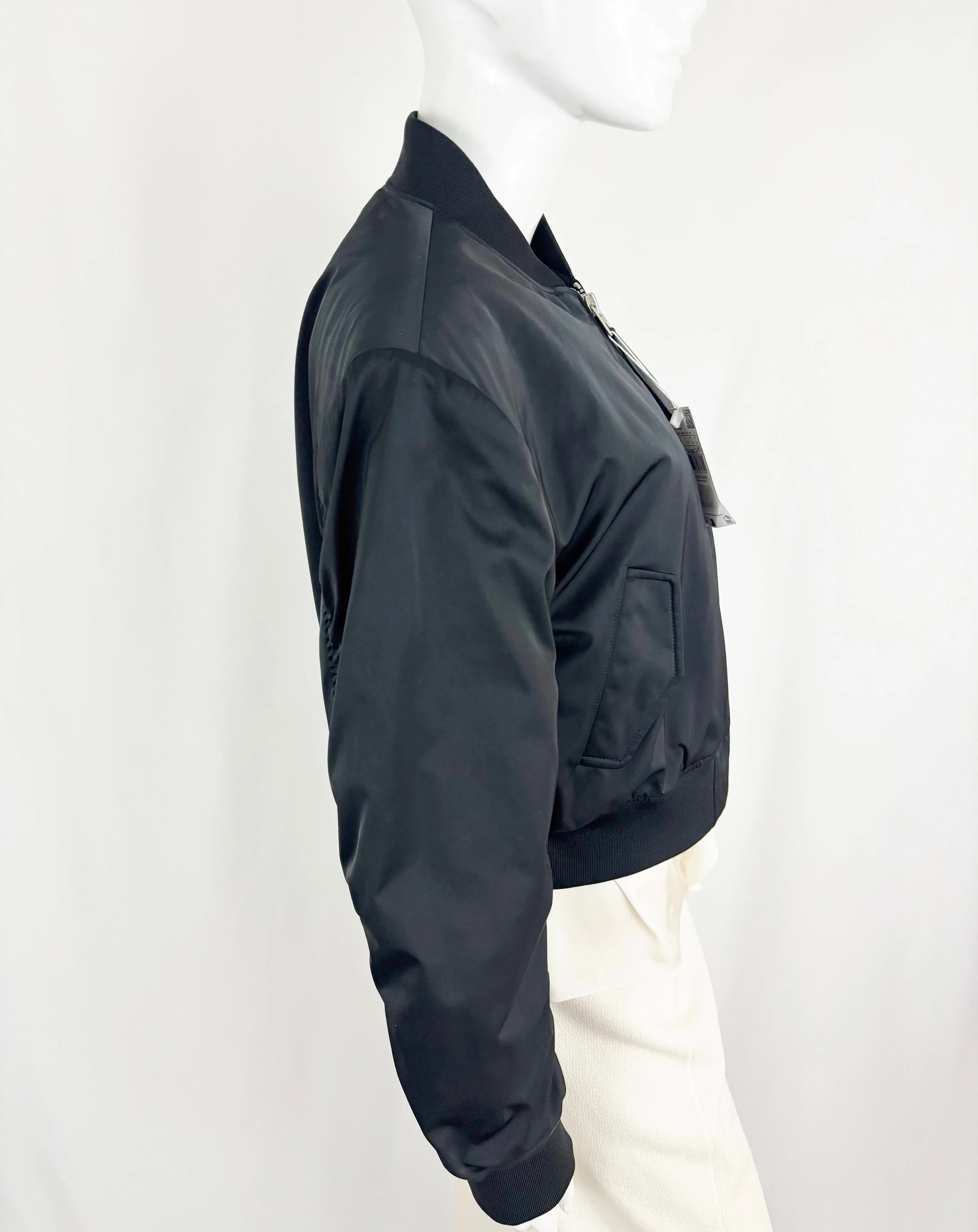 New Mango Satin Bomber Jacket Size M