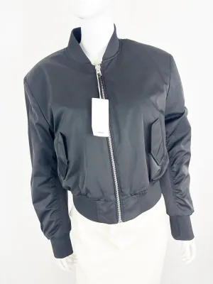 New Mango Satin Bomber Jacket Size M