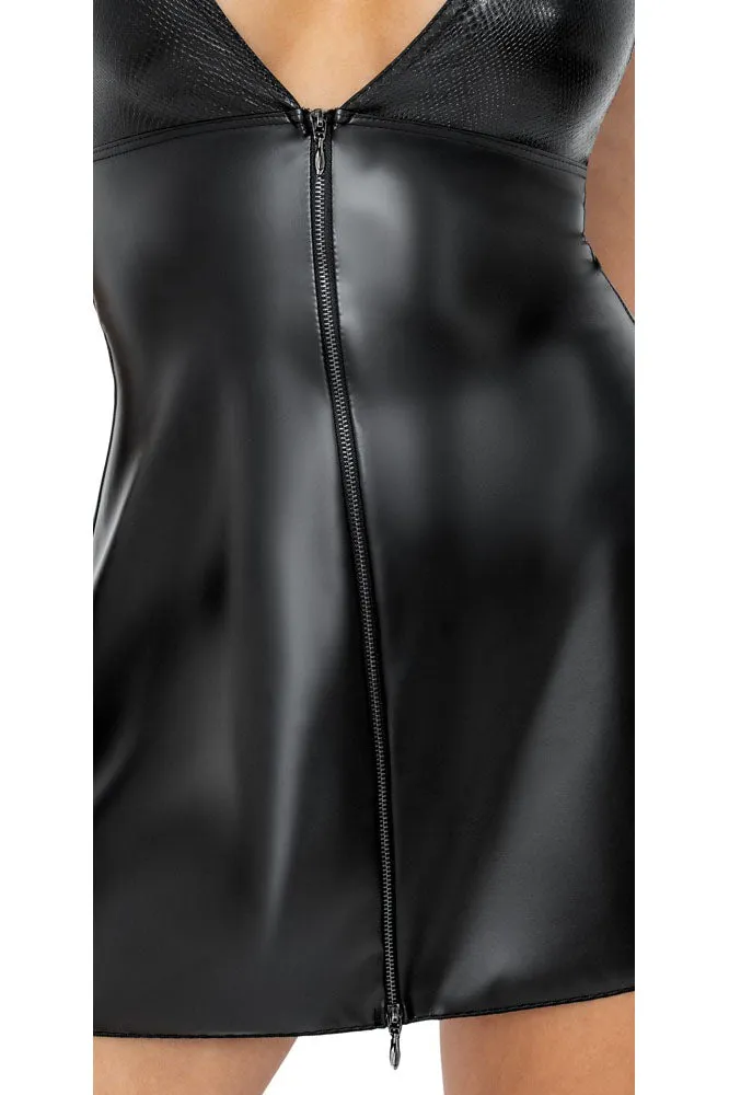Noir Handmade Short Wetlook Dress