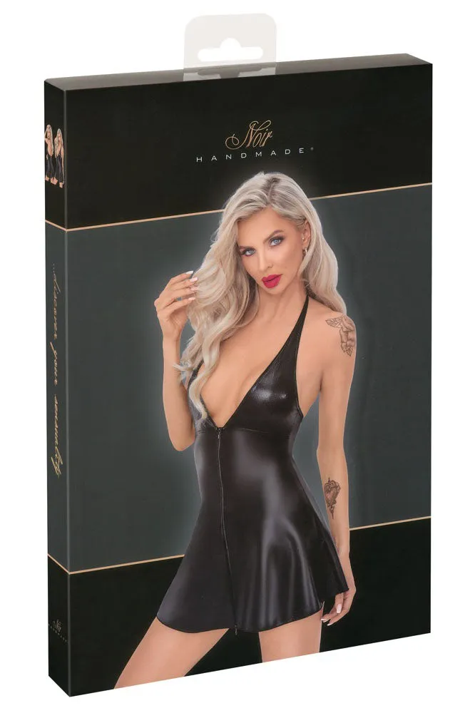 Noir Handmade Short Wetlook Dress