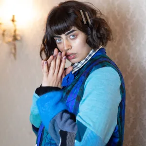 Ocean Quilted Patchwork Sweater Jacket