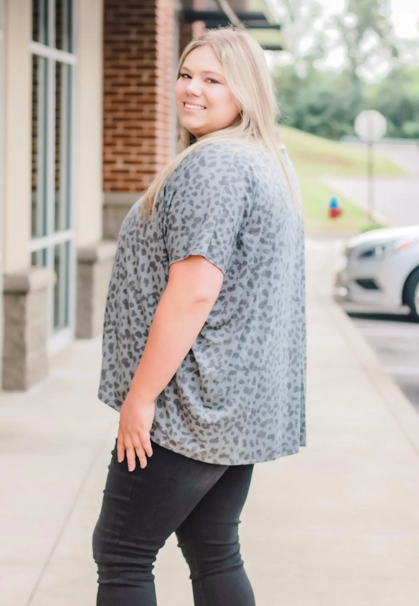 On the Dot Animal Print Tee