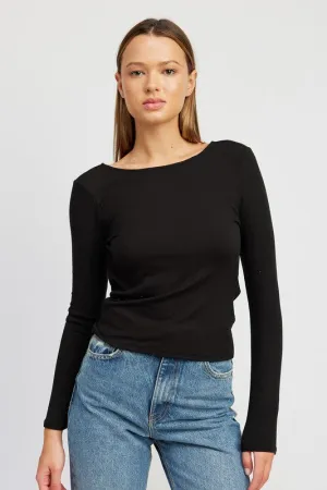 Open Back Top with Twist Details