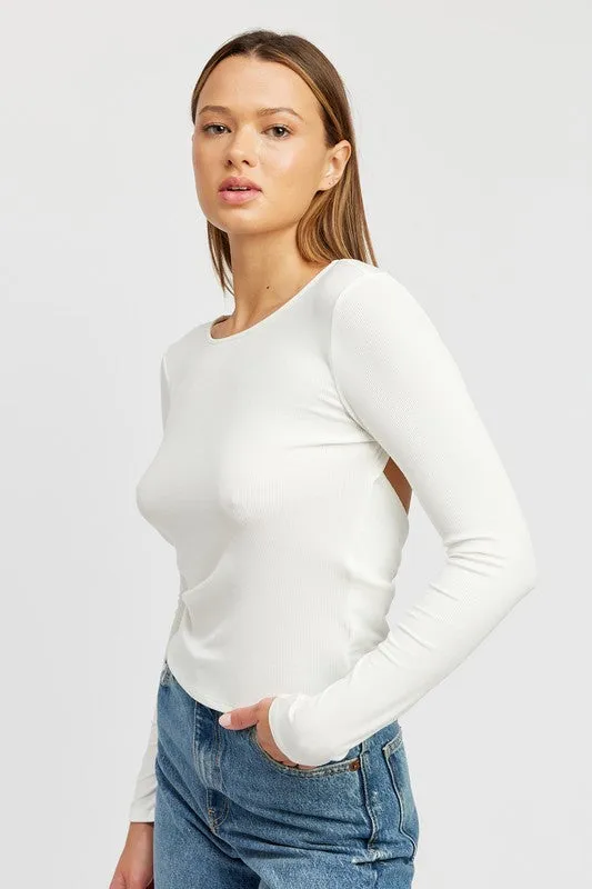 Open Back Top with Twist Details