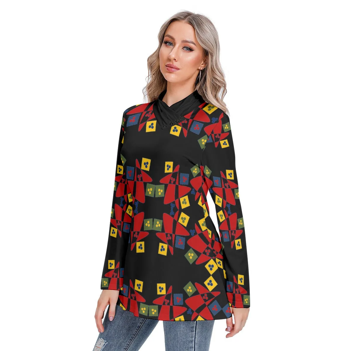 Origen Destination Women's Long-sleeved Casual Tunic Blouse