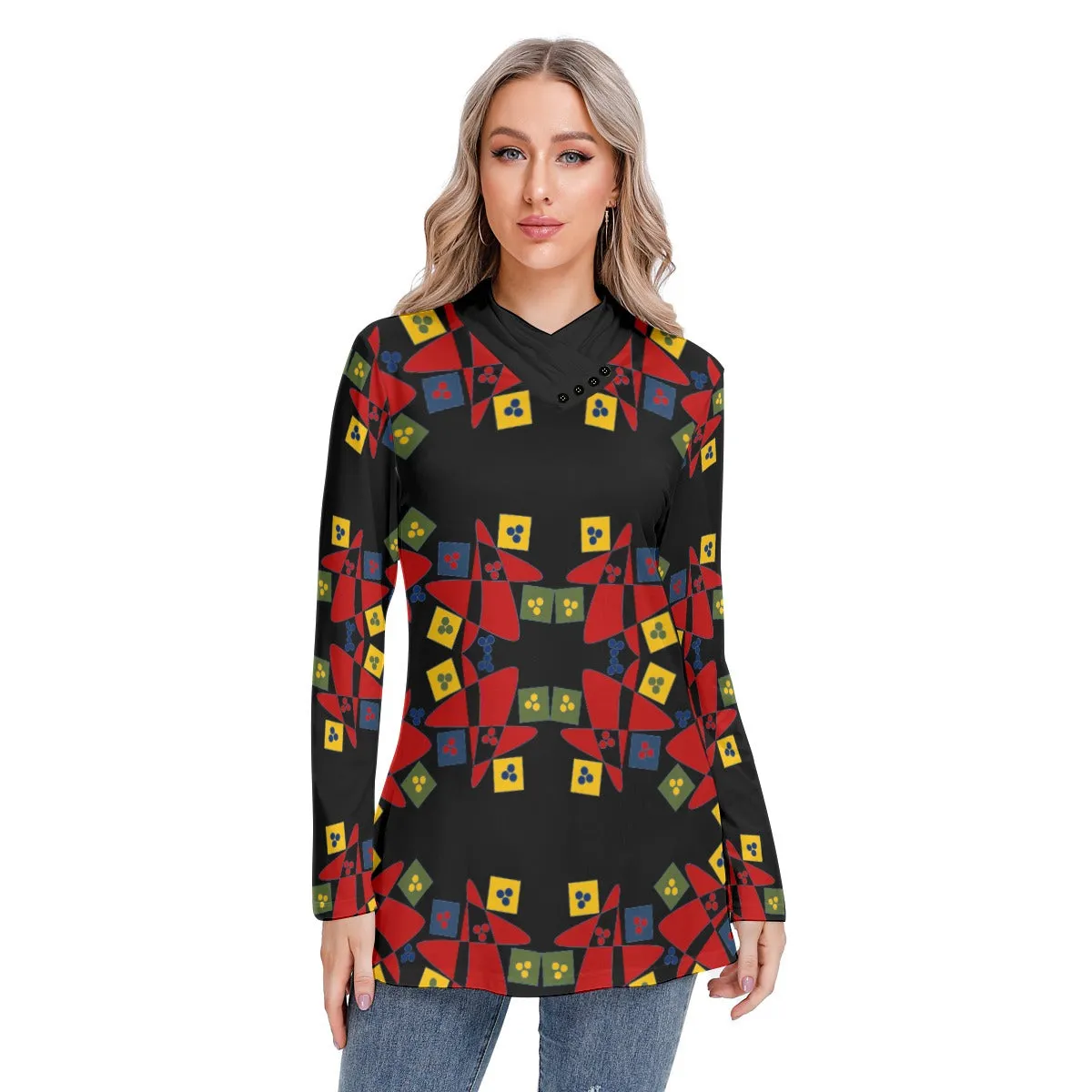 Origen Destination Women's Long-sleeved Casual Tunic Blouse