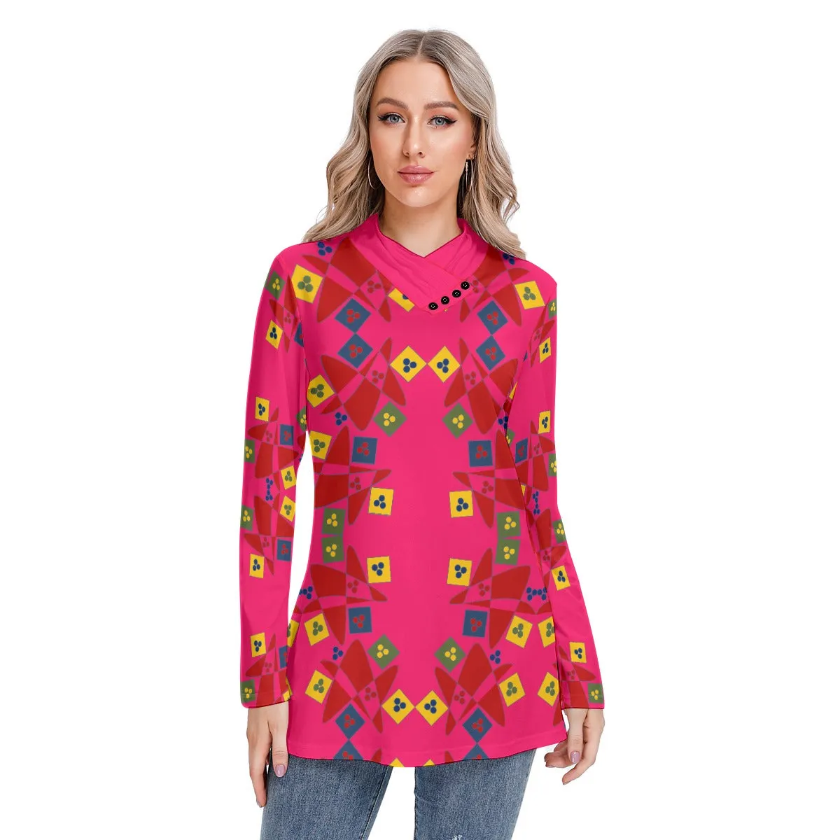 Origen Destination Women's Long-sleeved Casual Tunic Blouse