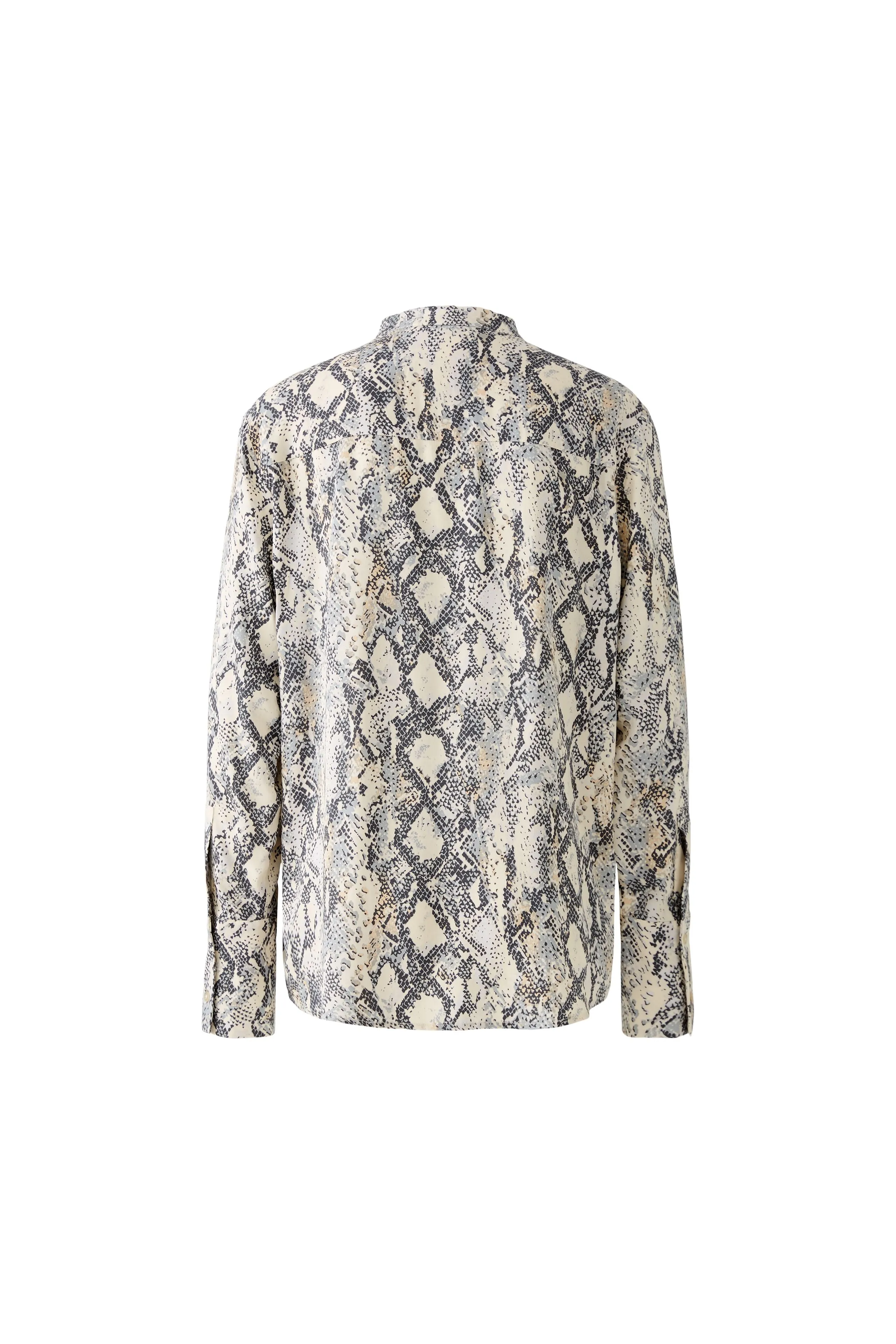Oui Snake Print Long Sleeve Shirt