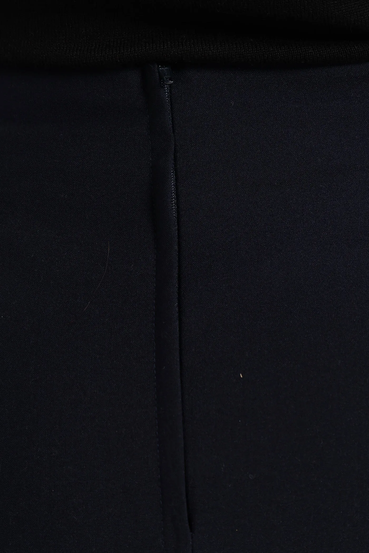 Oval Trim Pencil Skirt - Navy