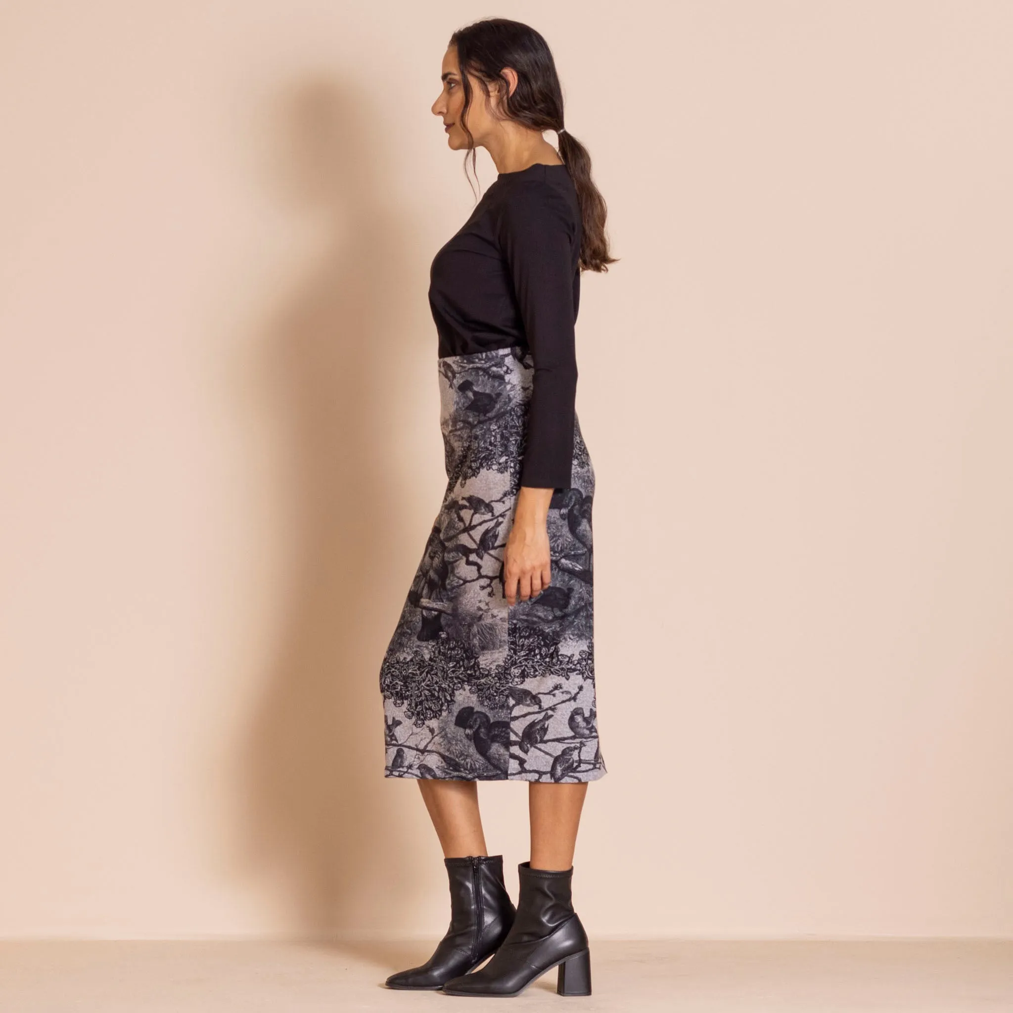 parrot knit skirt