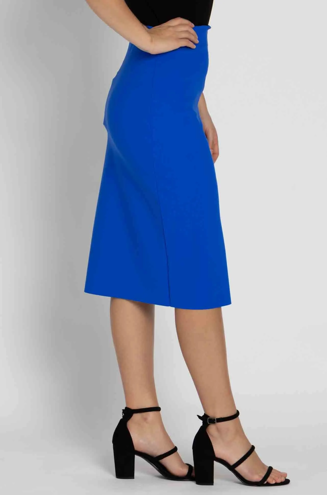 Paula Ryan - Stretch Pencil Skirt in Greek Blue