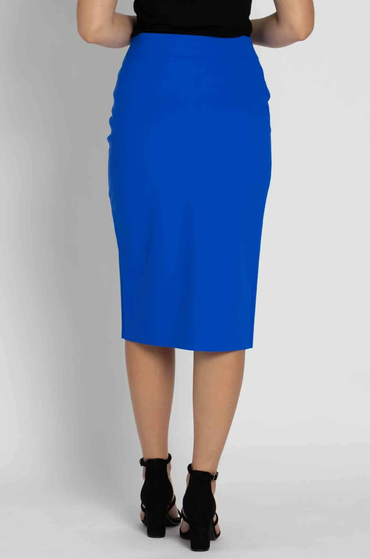 Paula Ryan - Stretch Pencil Skirt in Greek Blue