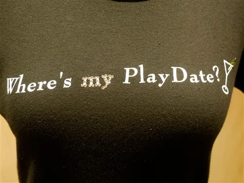 Penelope's Voice Jeweled Short Sleeve T-Shirt- Where's My Playdate?