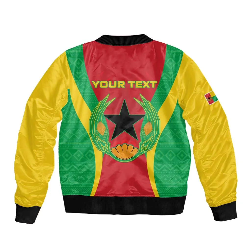 Personalised Afro Cape Verde (1975-1992) Sleeve Zip Bomber Jacket Mix African Pattern LT15