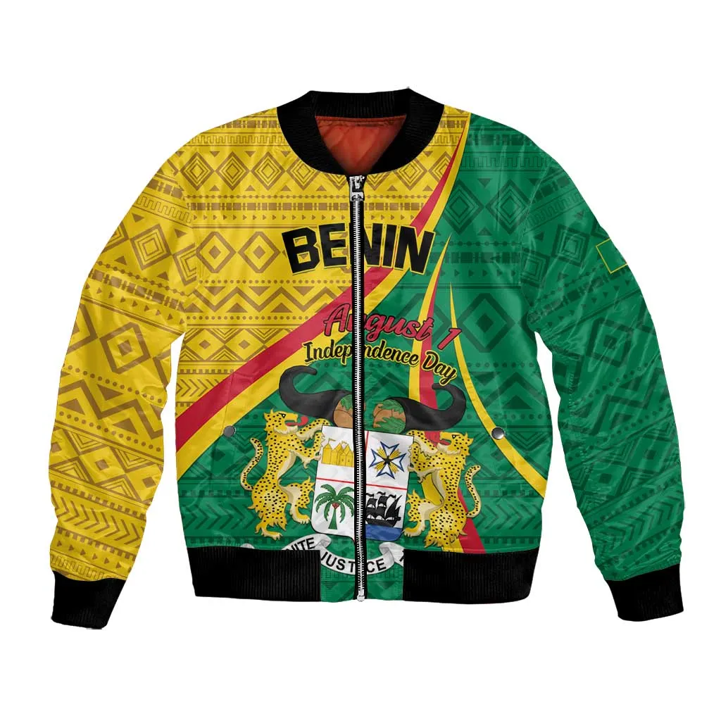 Personalized Benin Independence Day 1960 Bomber Jacket Fraternite Justice Travail LT01