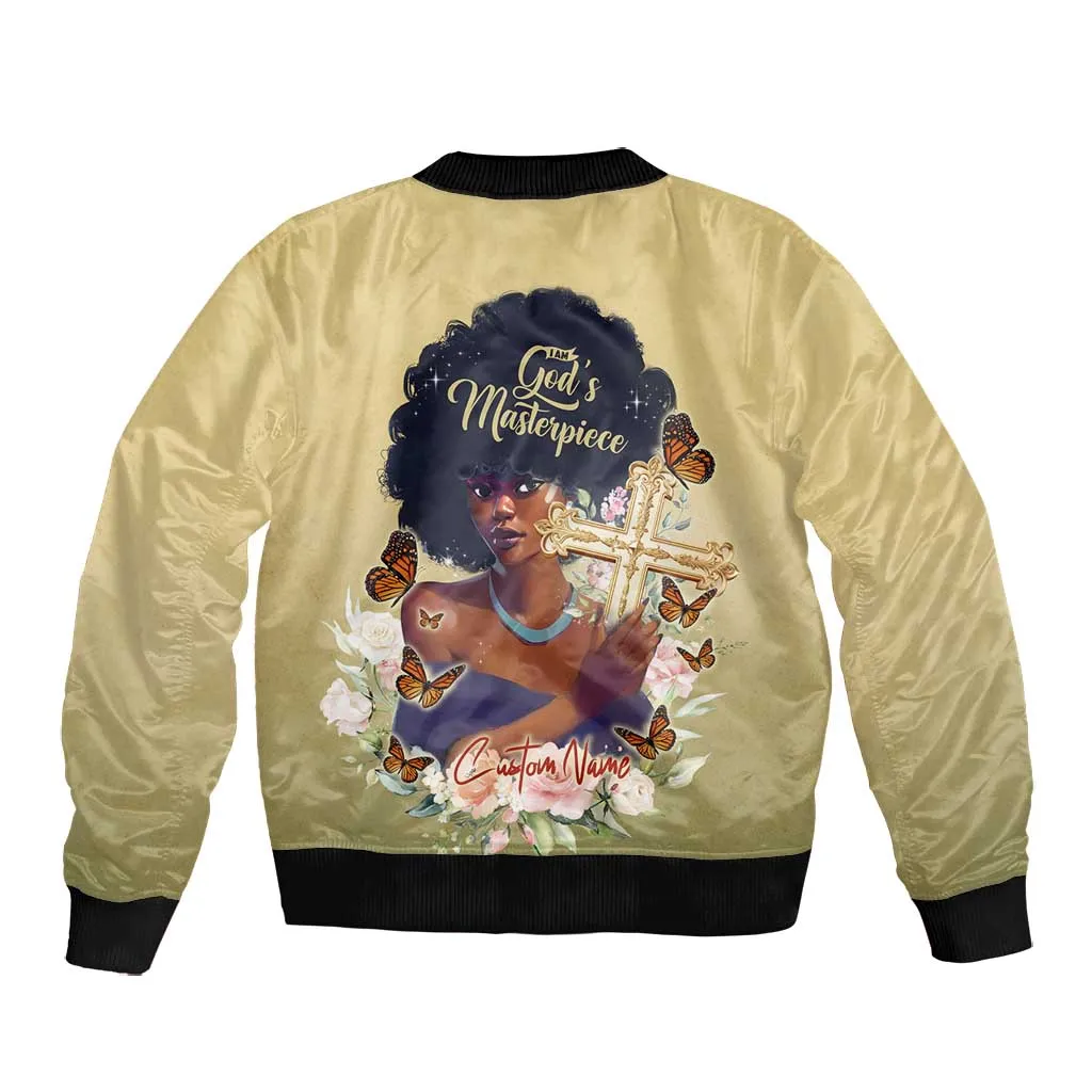 Personalized I Am God's Masterpiece Bomber Jacket African Women DT02