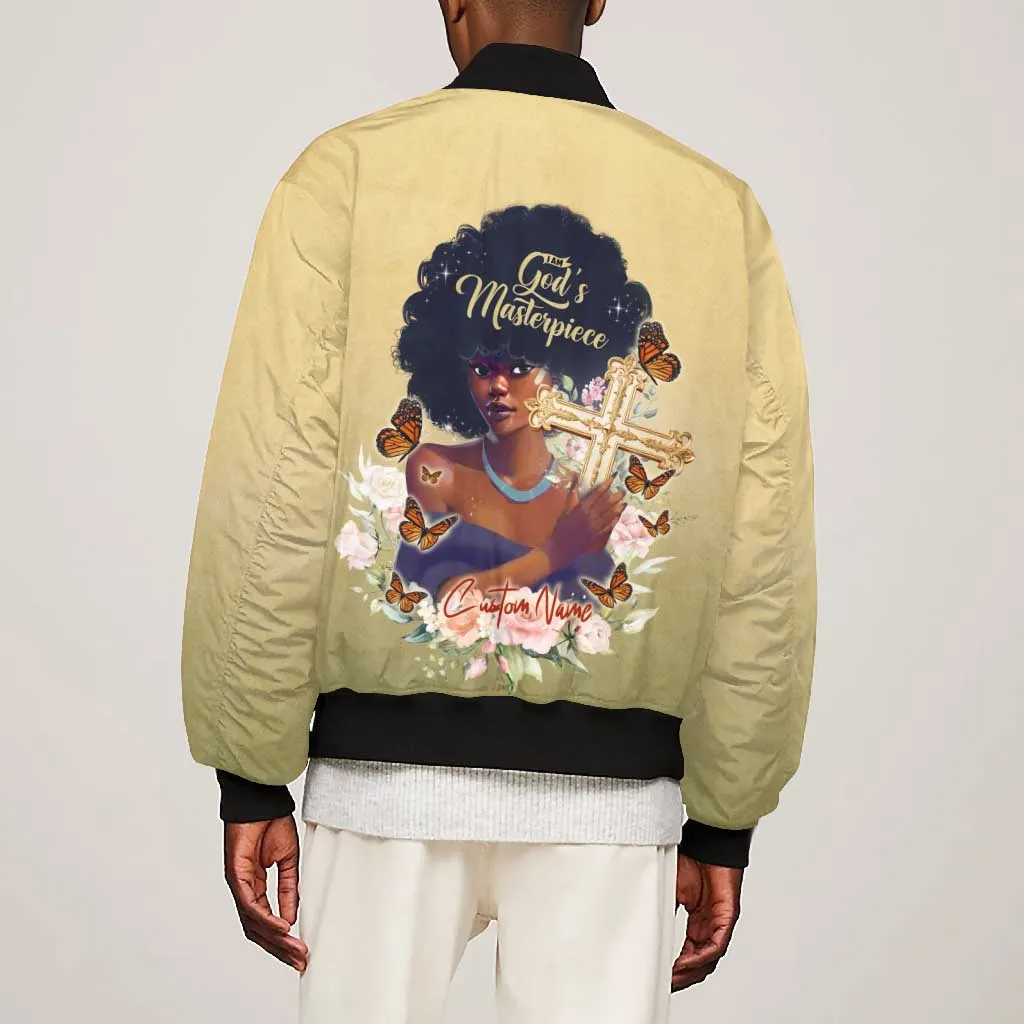 Personalized I Am God's Masterpiece Bomber Jacket African Women DT02