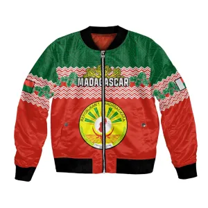 Personalized Madagascar Bomber Jacket with Madagasikara Seal and Baobab African Pattern LT01