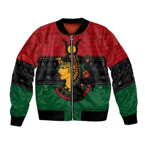 Personalized Queen of Egypt Bomber Jacket in Pan-African Colors DT02