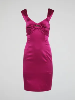 Pink Embellished Bodycon Dress