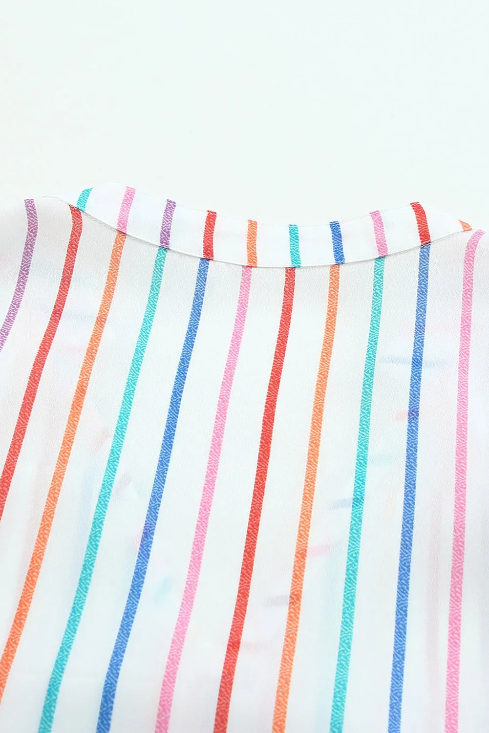 Pintuck Tiered Cap Sleeve Blouse