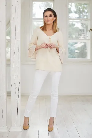 Pleated Sleeve Elegance Blouse