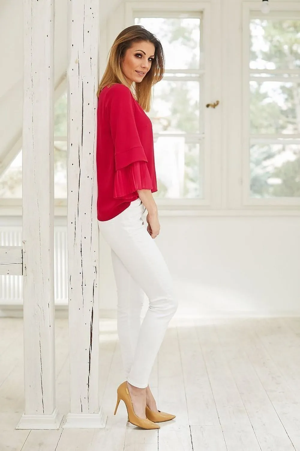 Pleated Sleeve Elegance Blouse