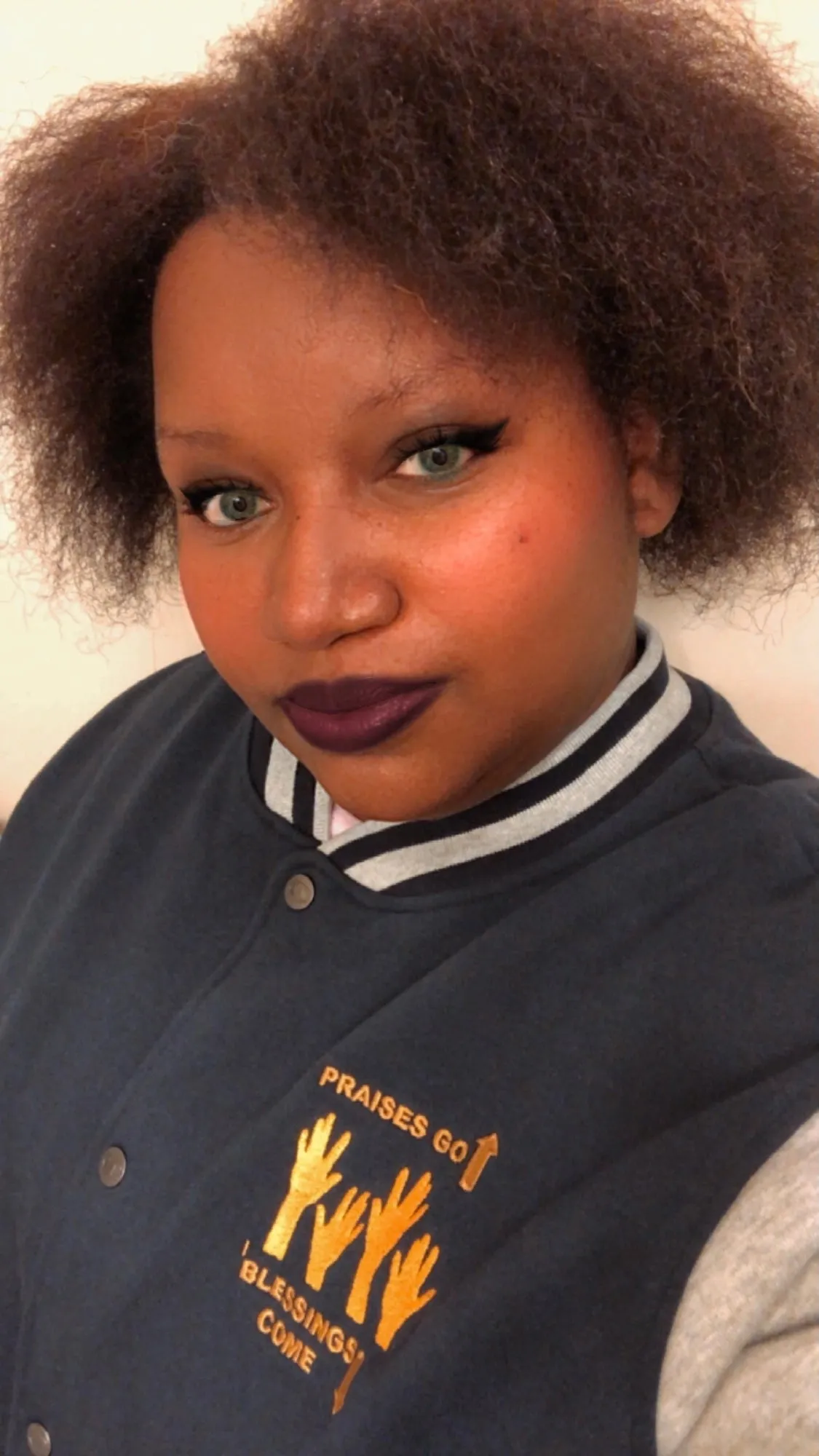 Praises Up Embroidered Champion Bomber Jacket