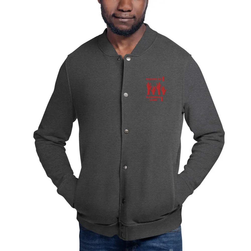 Praises Up Embroidered Champion Bomber Jacket