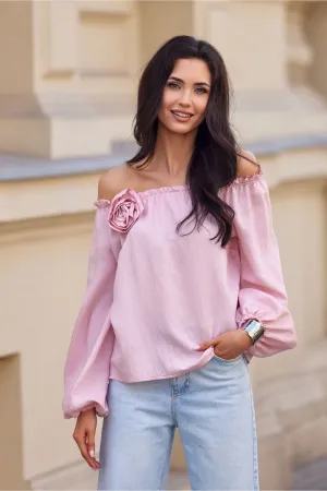 Puffy Sleeve Adjustable Blouse