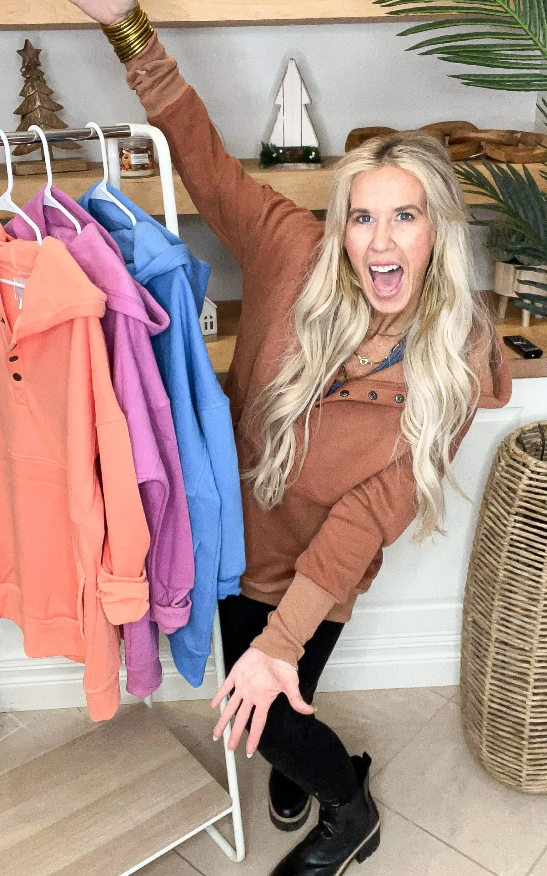 Purple Never Take Off Button Front Tunic Hoodie with Pockets by Salty Wave *DEAL-FINAL SALE