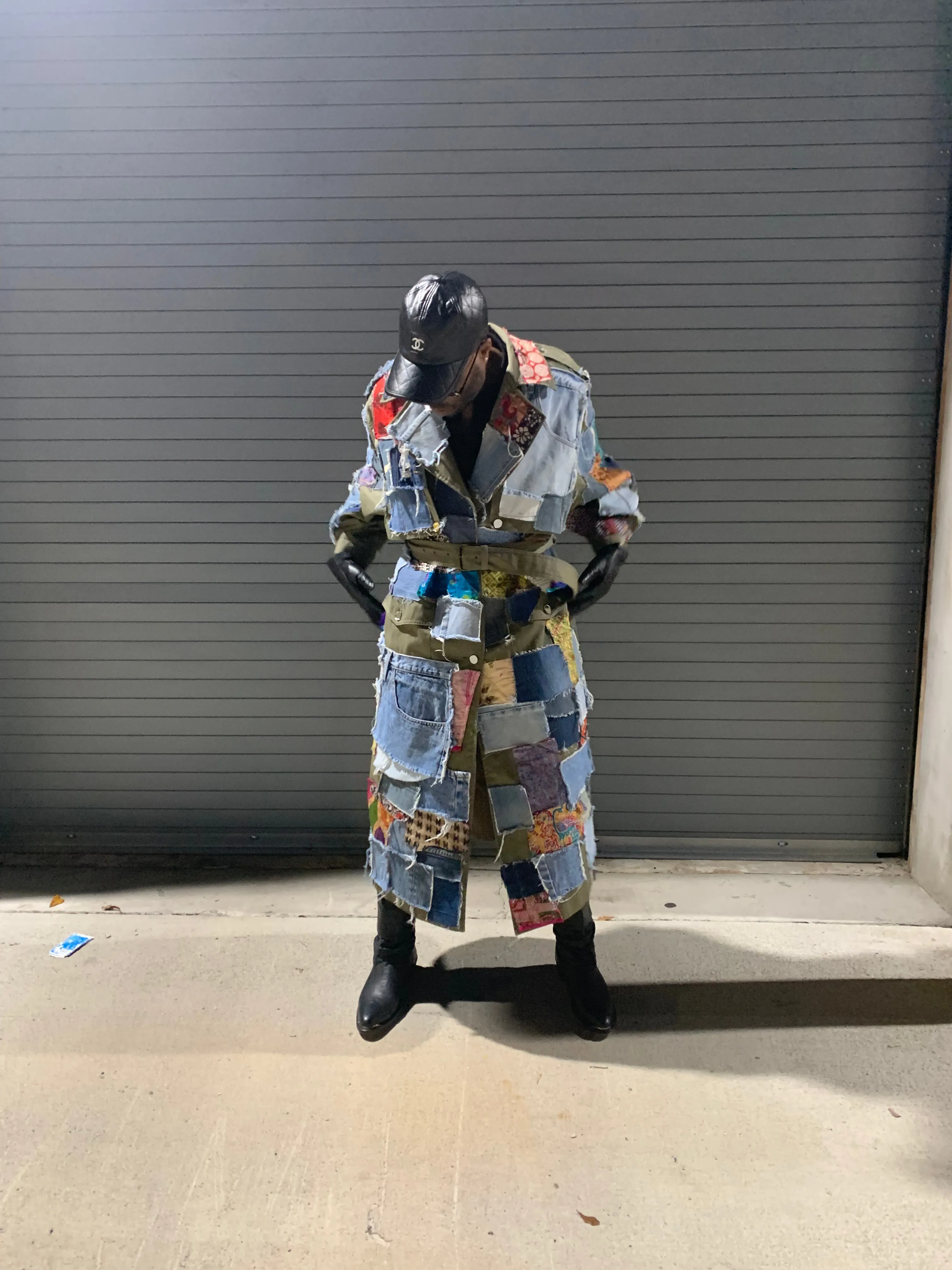 Quilted Patchwork Trench coat