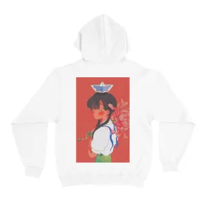 "Paper Boat" Basic Hoodie White