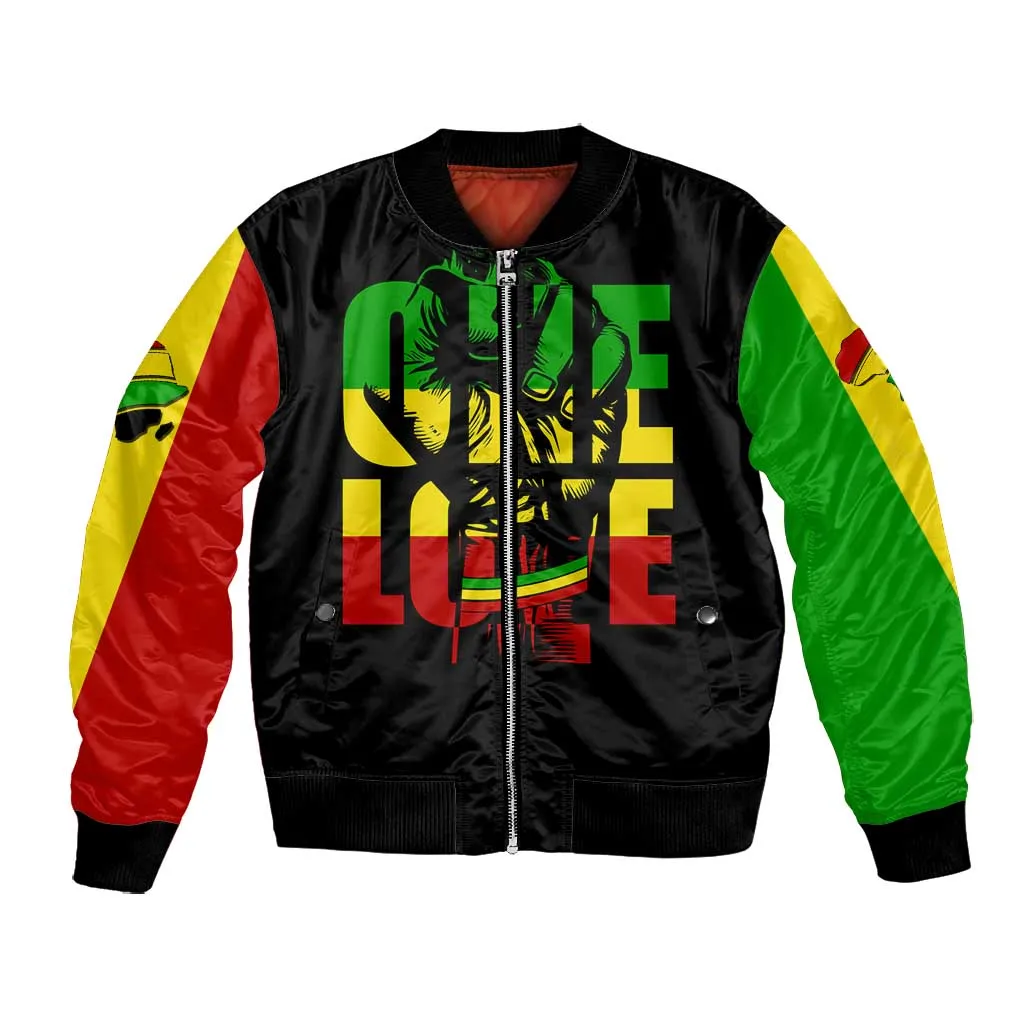 Reggae One Love Bomber Jacket African DT02