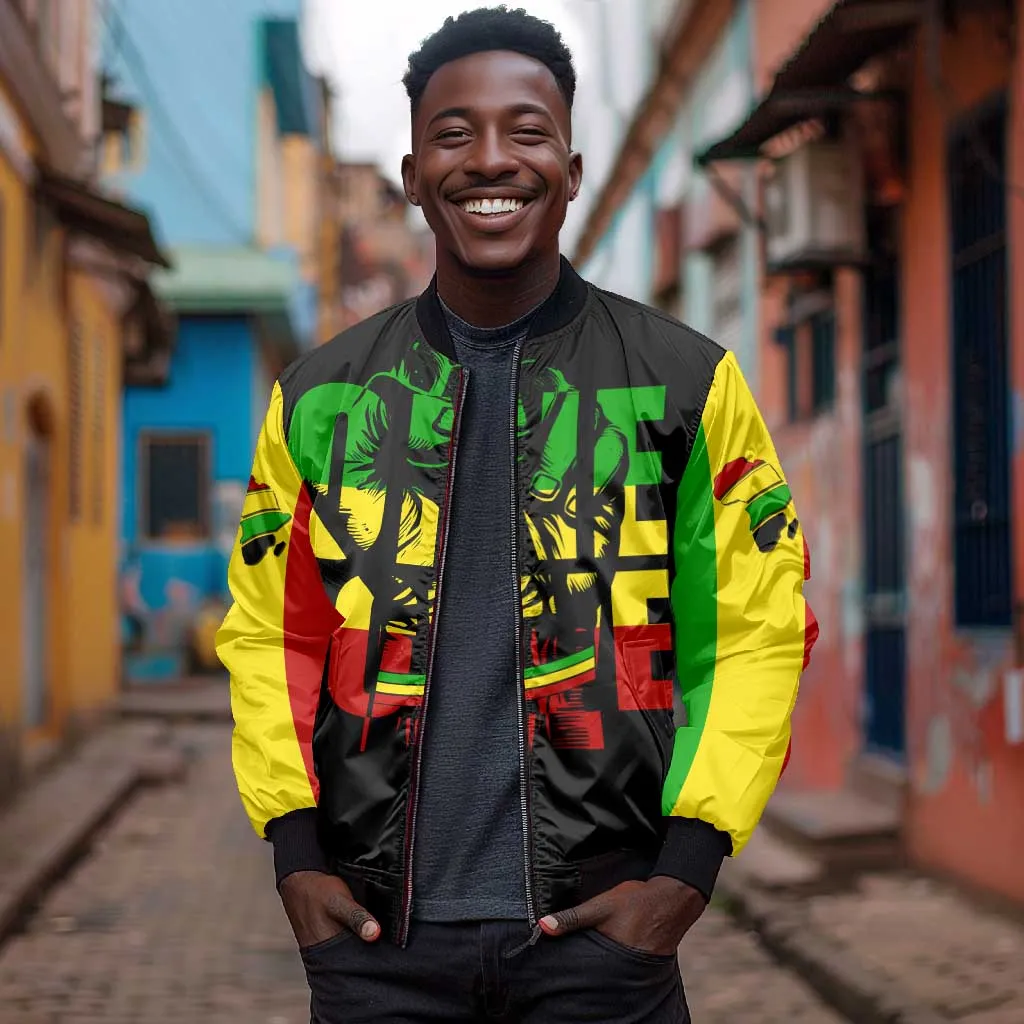 Reggae One Love Bomber Jacket African DT02