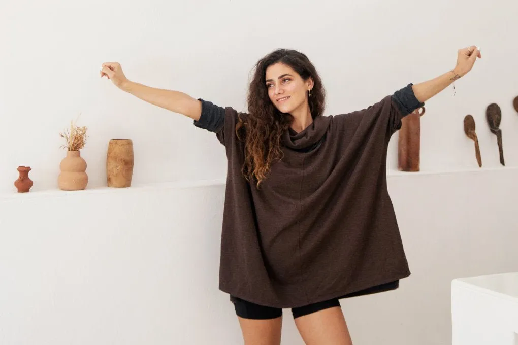Reversible Cowl Tunic Top