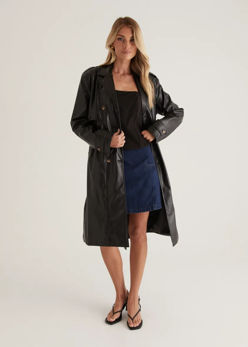 Ria Pu Trench - Black