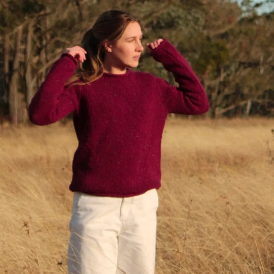 Rolled Edge Tunic - Berry
