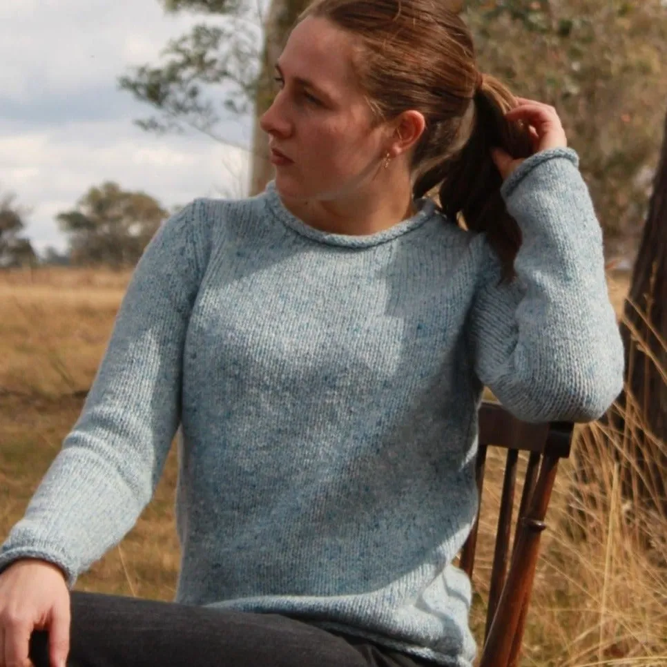 Rolled Edge Tunic - Blue Mist