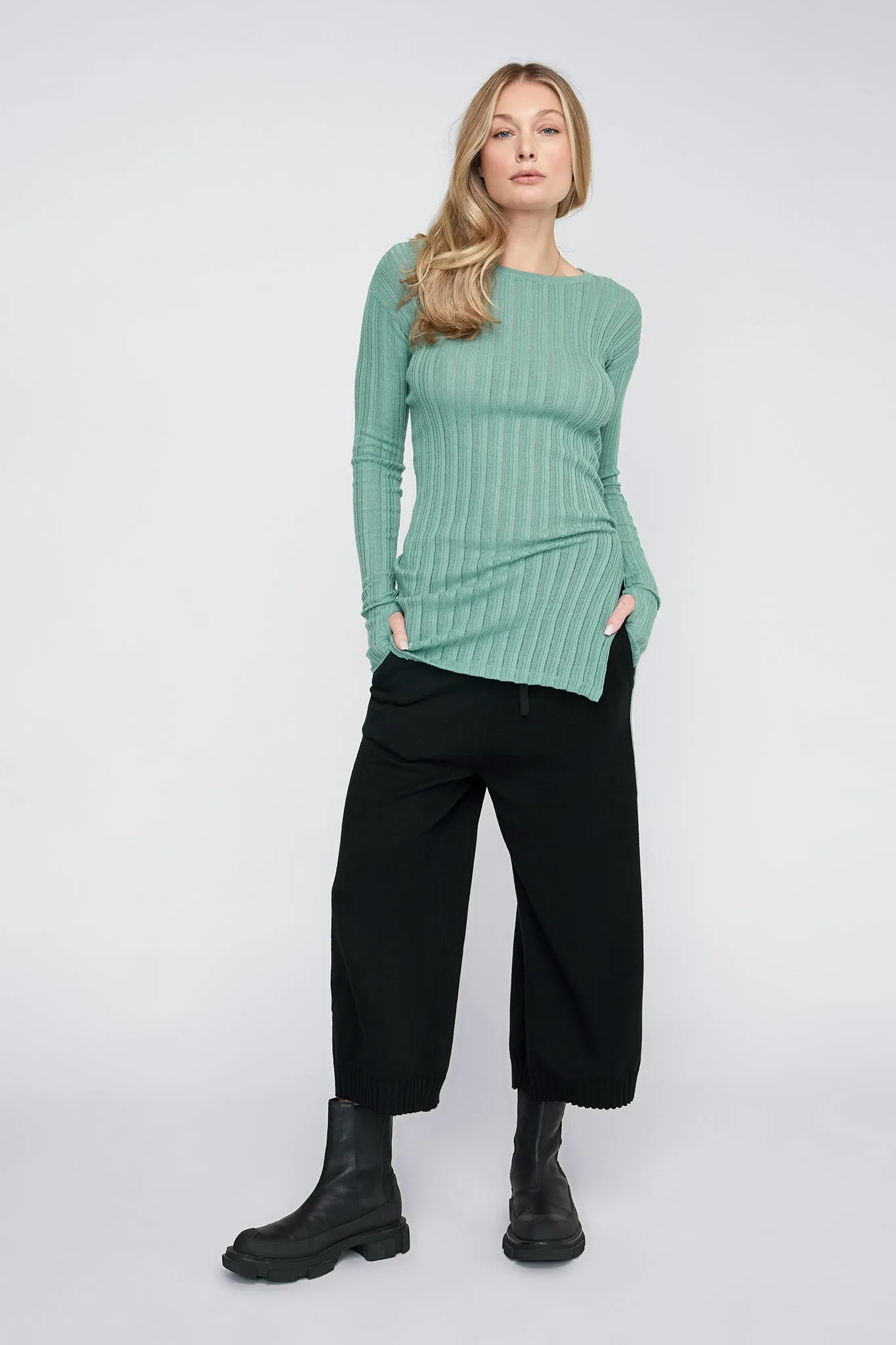 ROUNDED VENEER TUNIC