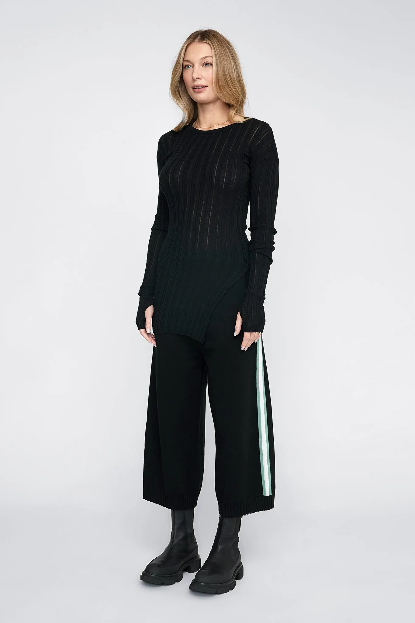 ROUNDED VENEER TUNIC