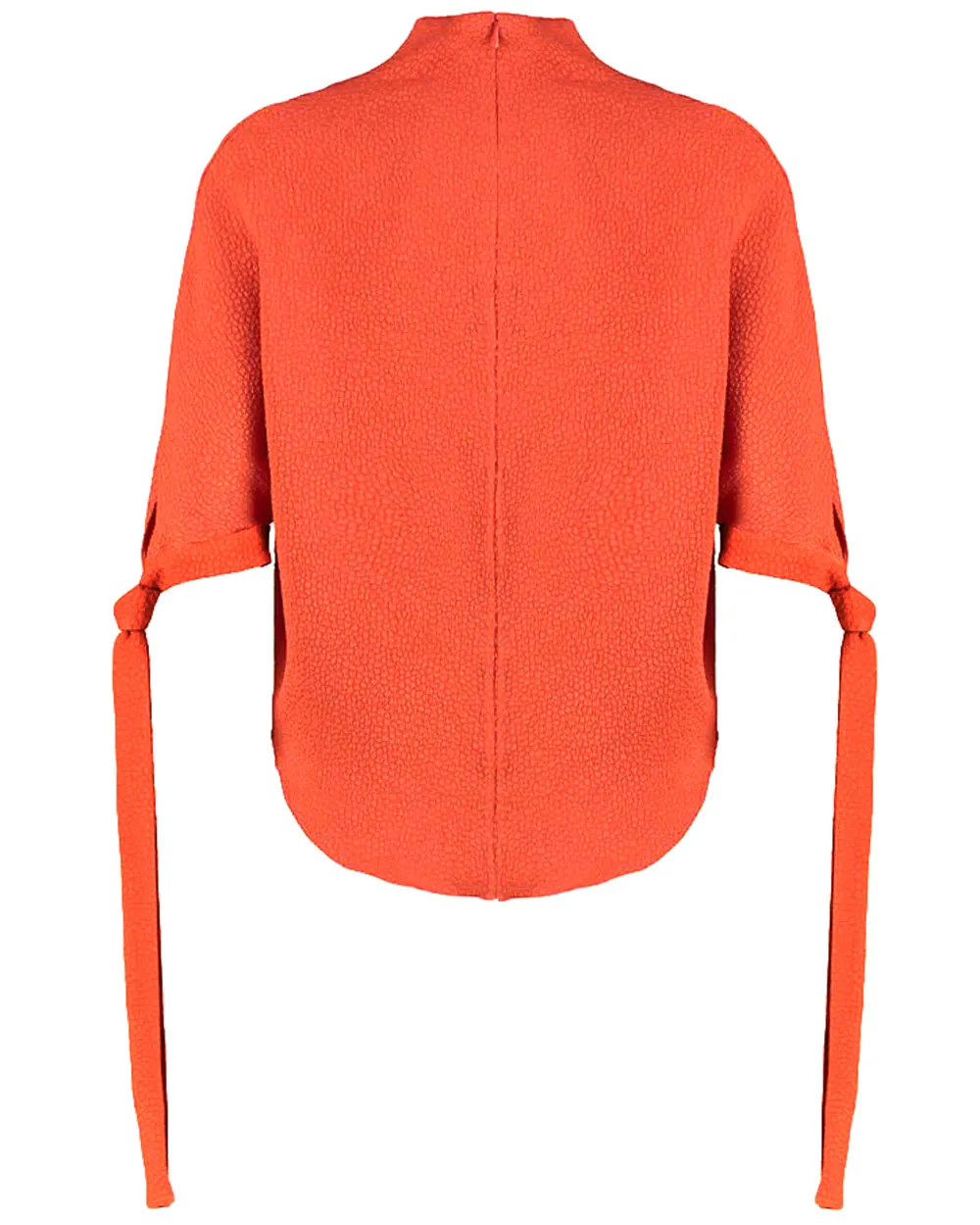 Scarlet Flou Bubble Jacquard Pedernal Top