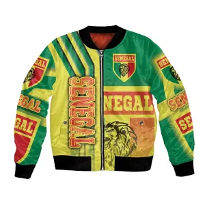 Senegal Soccer Bomber Jacket Lions of Teranga Football - Road To Champion DT03