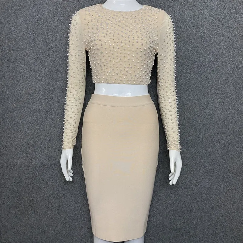 Sexy 2 Pieces Bodycon Mini Dress
