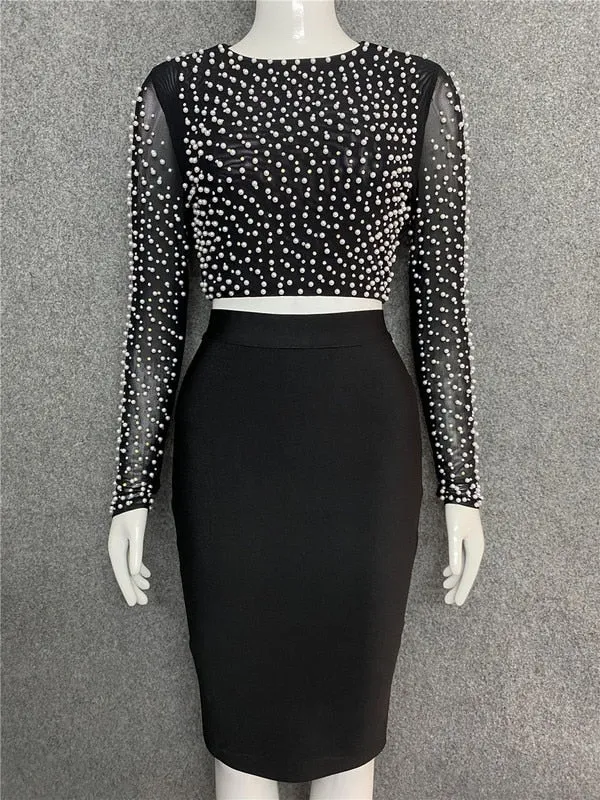 Sexy 2 Pieces Bodycon Mini Dress