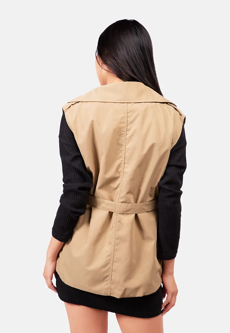 Short Epaulette Trench Coat
