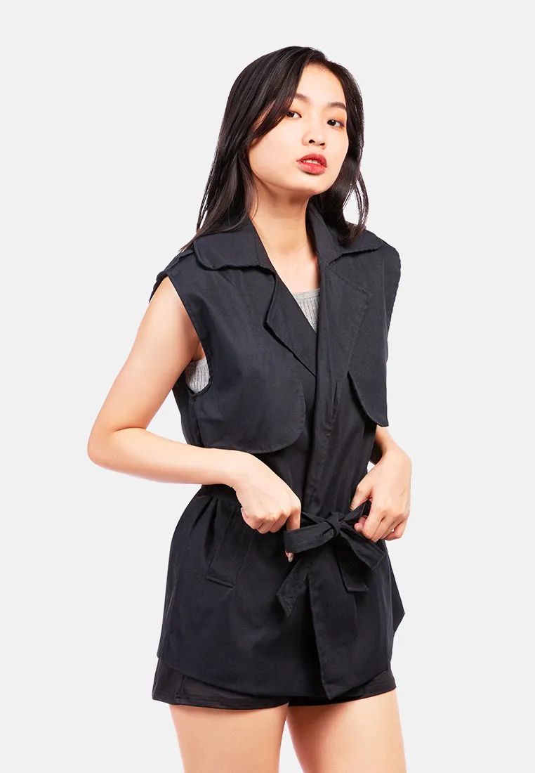 Short Epaulette Trench Coat